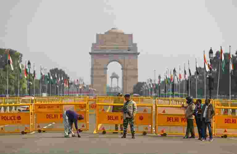 共和國2019年日：防空槍，SWAT婦女突擊隊，狙擊手部署在Delhi的安全